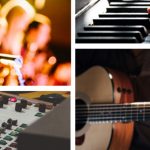 Image That Represents The COllection of Musical Instruments With A GST Logo At The Bottom.